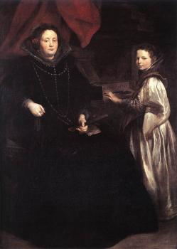 安東尼 凡 戴尅 Portrait of Porzia Imperiale and Her Daughter 安東尼 凡 戴尅 Portrait of Porzia Imperiale and Her Daughter